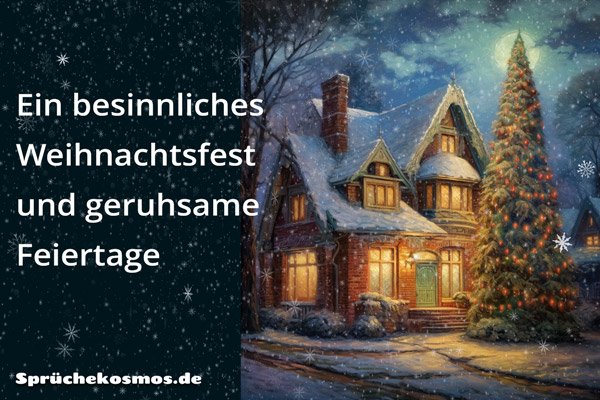 Ich wünsche euch allen frohe Weihnachten und besinnliche Feiertage